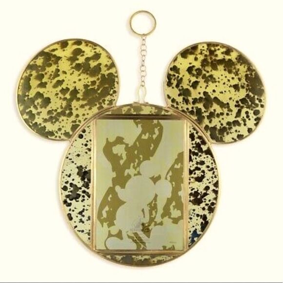 NIB Disney Photo Frame - Mickey Mouse Icon - Gold - Picture 1 of 3